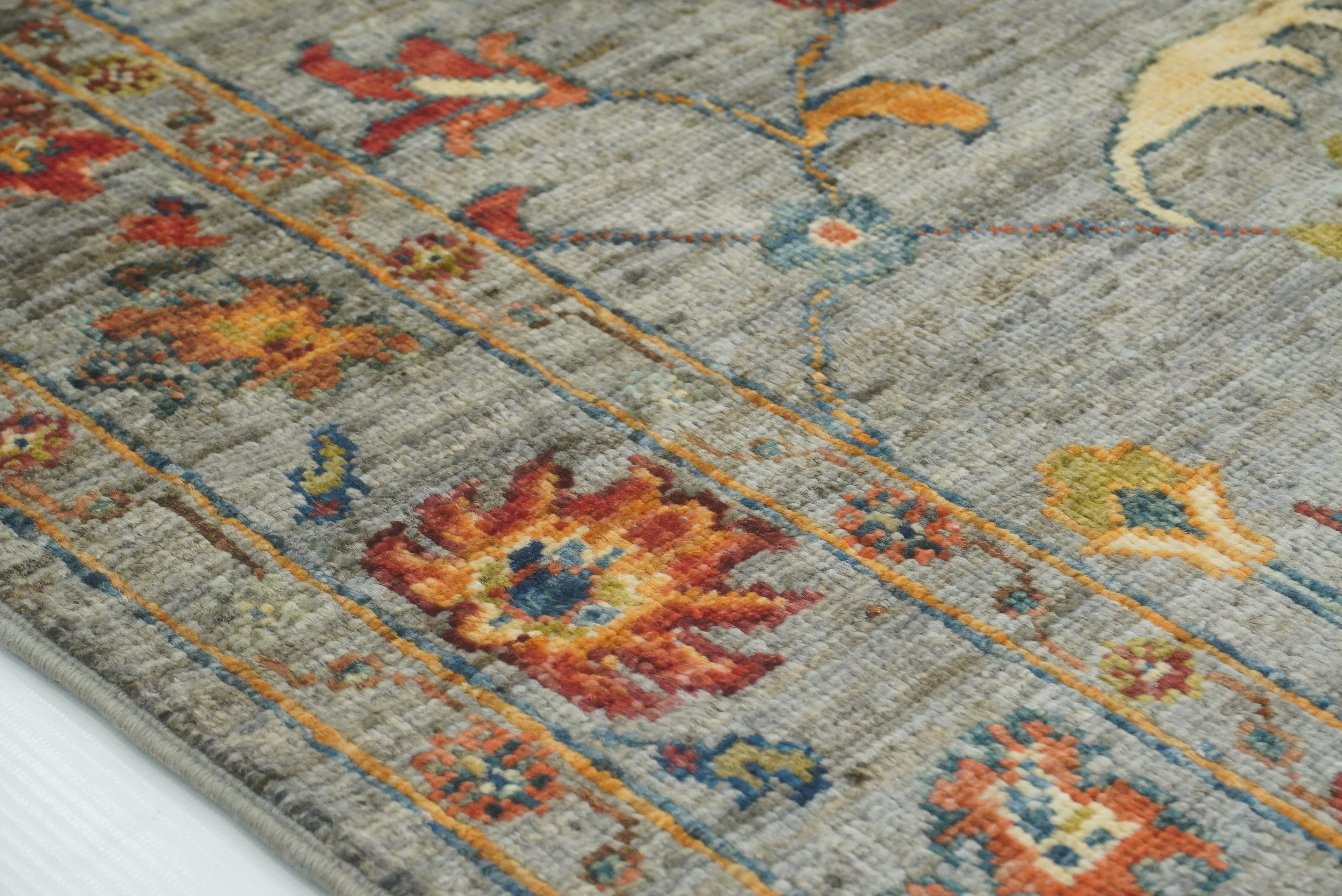 3x4 Gray Waziri Afghan Hand knotted Oriental Rug - Yildiz Rugs