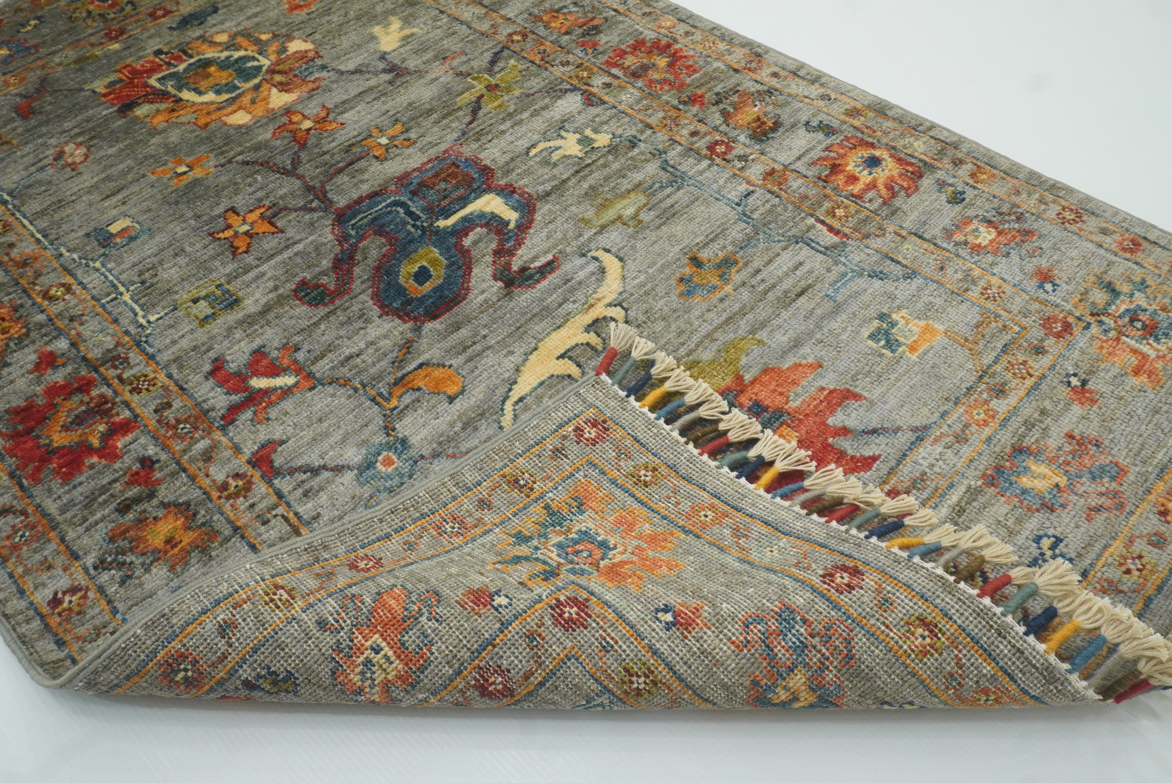 3x4 Gray Waziri Afghan Hand knotted Oriental Rug - Yildiz Rugs