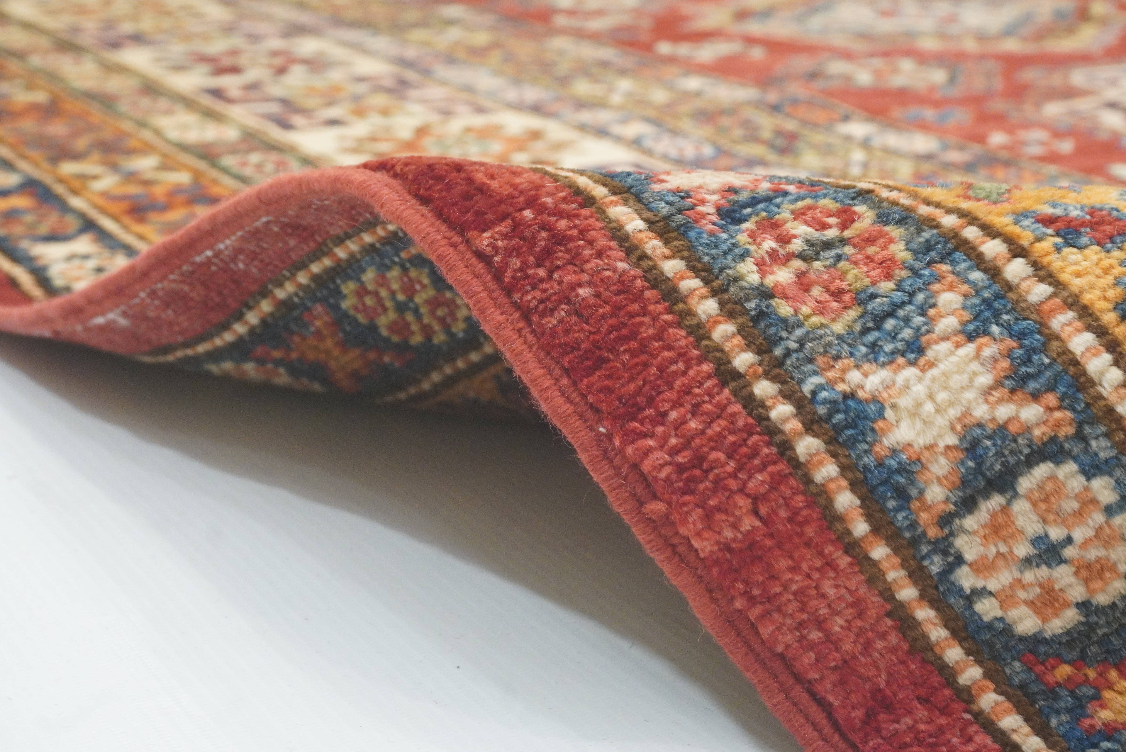 8x10 Red Kazak Afghan Hand-Knotted Oriental Rug - Yildiz Rugs