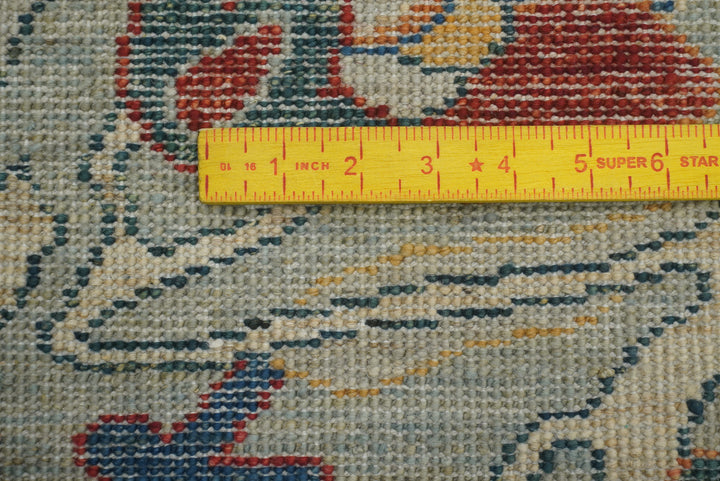 9x12 Oushak Light Blue Hand knotted Wool Rug - Yildiz Rugs