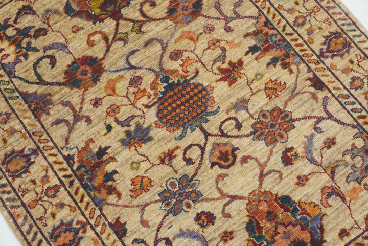 3x4 Beige Waziri Afghan Hand knotted Oriental Rug - Yildiz Rugs