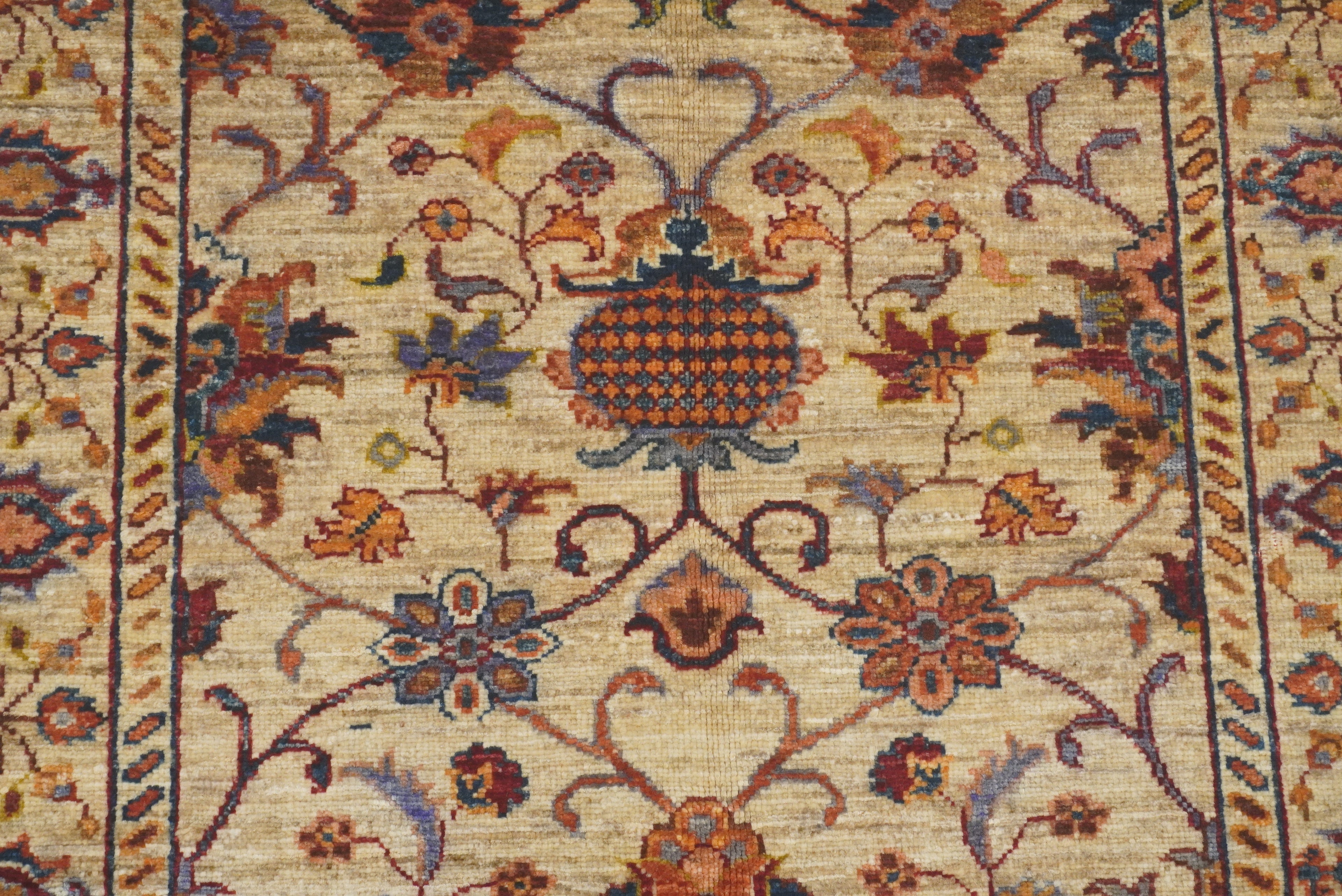 3x4 Beige Waziri Afghan Hand knotted Oriental Rug - Yildiz Rugs
