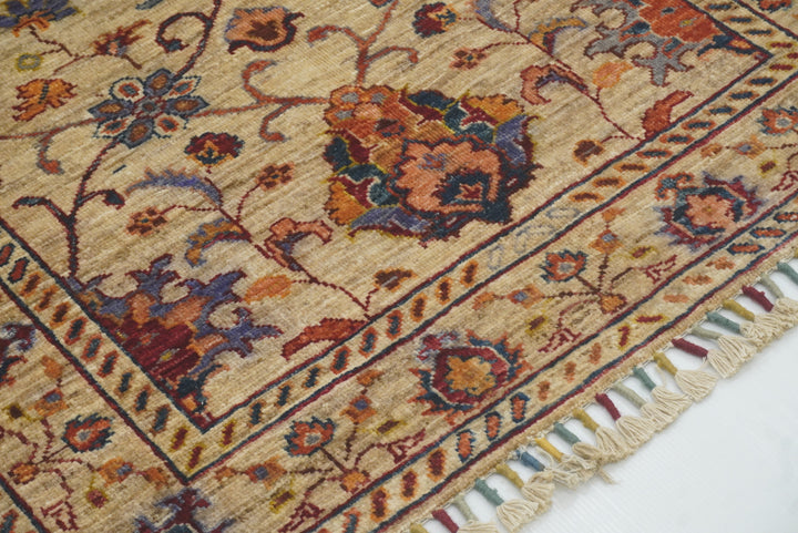 3x4 Beige Waziri Afghan Hand knotted Oriental Rug - Yildiz Rugs
