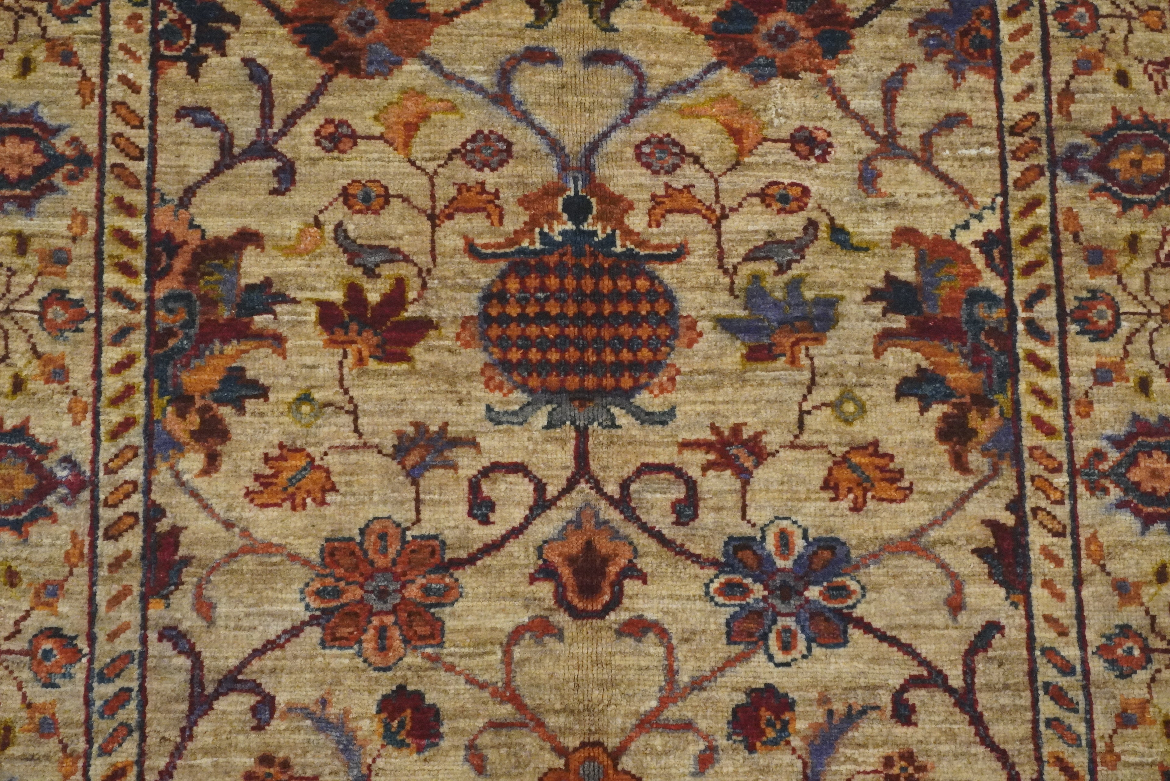 3x4 Beige Waziri Afghan Hand knotted Oriental Rug - Yildiz Rugs