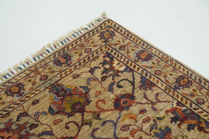 3x4 Beige Waziri Afghan Hand knotted Oriental Rug - Yildiz Rugs