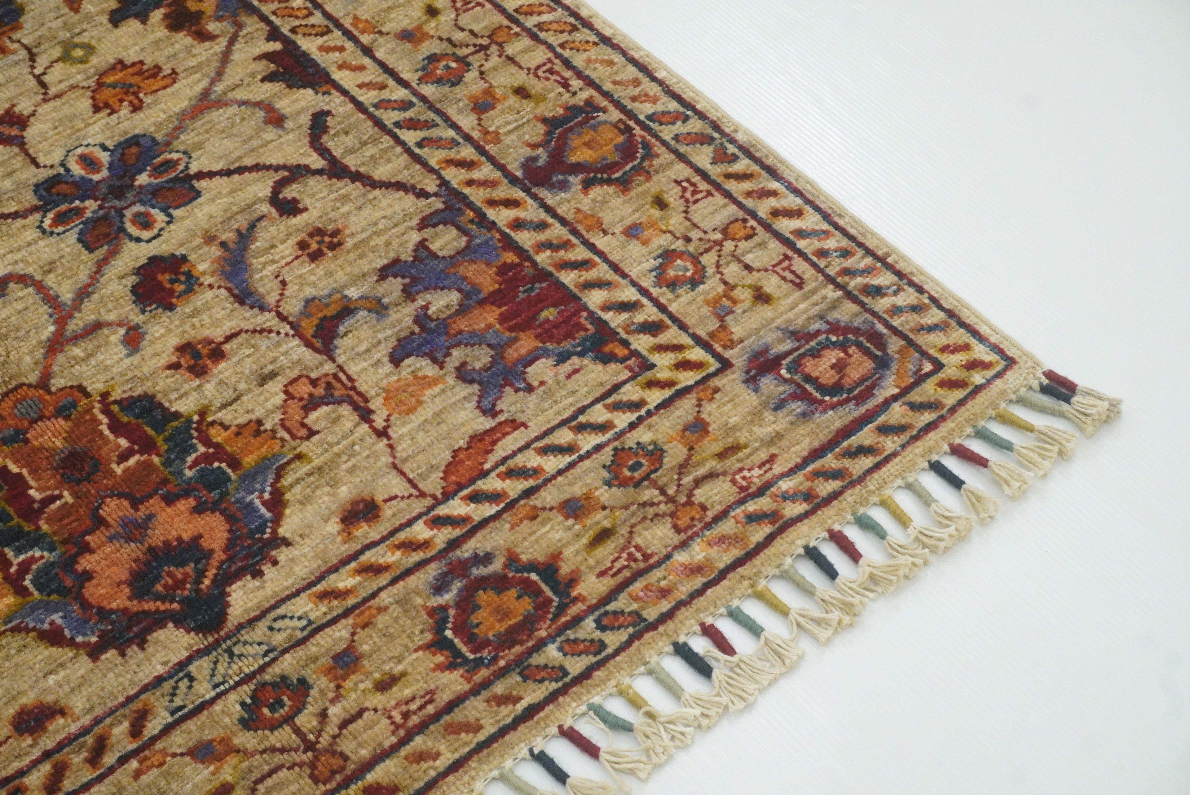 3x4 Beige Waziri Afghan Hand knotted Oriental Rug - Yildiz Rugs
