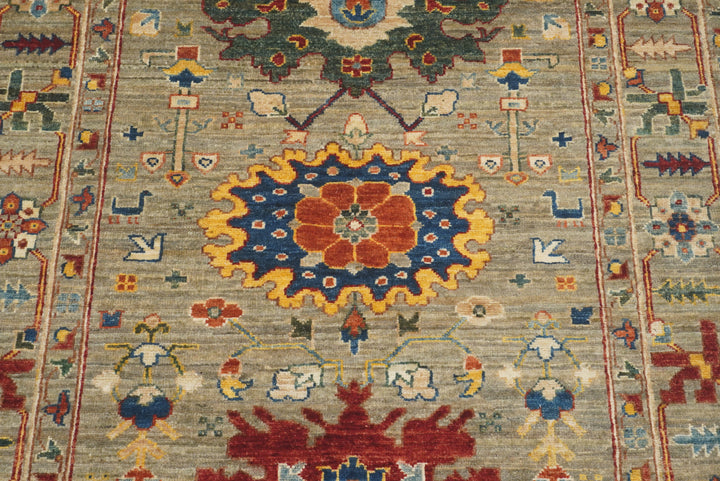 4x6 Beige Afghan Bidjar Hand Knotted Wool Oriental Rug - Yildiz Rugs