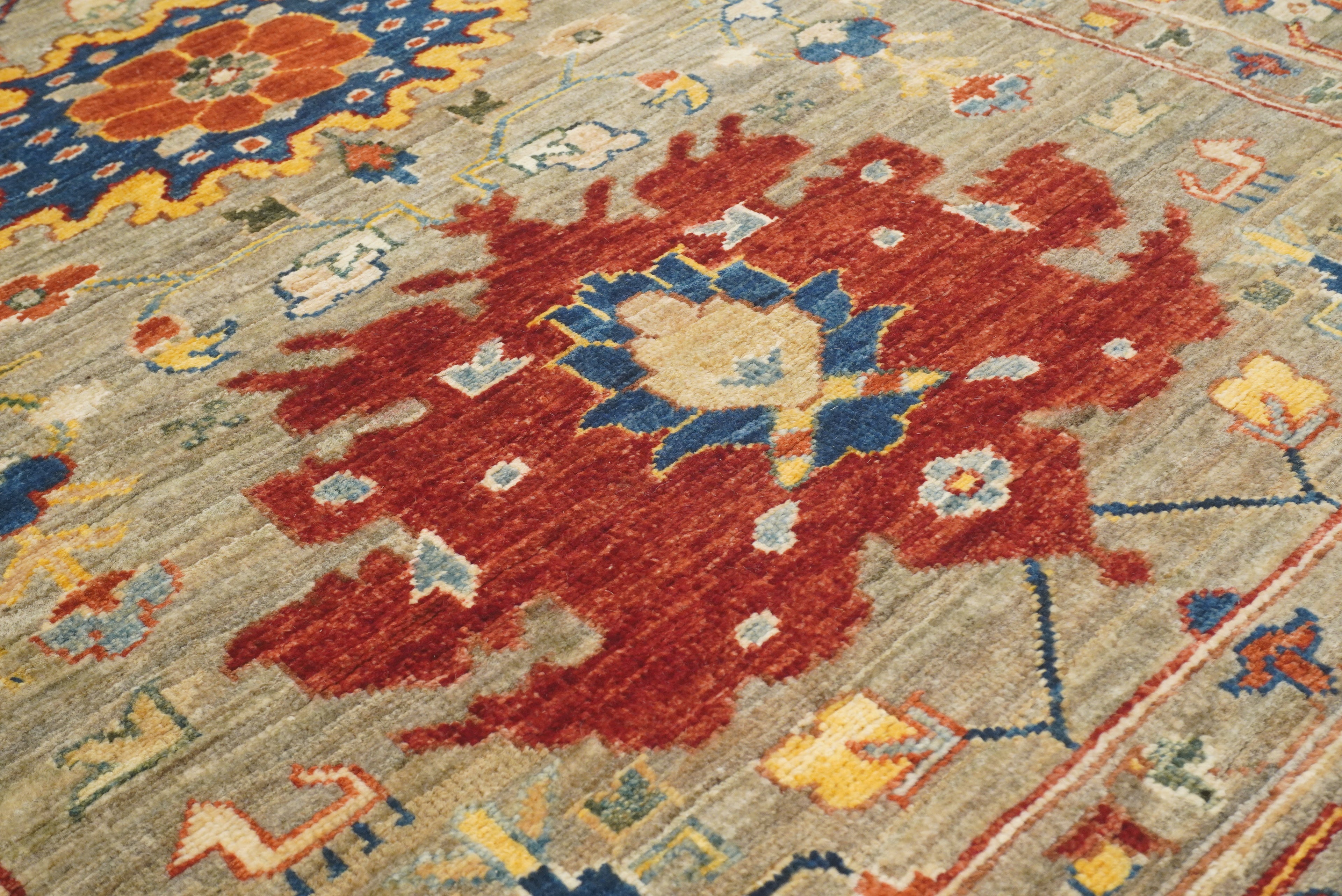 4x6 Beige Afghan Bidjar Hand Knotted Wool Oriental Rug - Yildiz Rugs