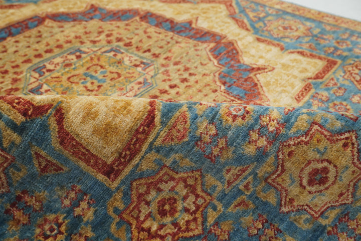 3x4 Blue Mamluk Hand knotted Turkish Medallion Rug