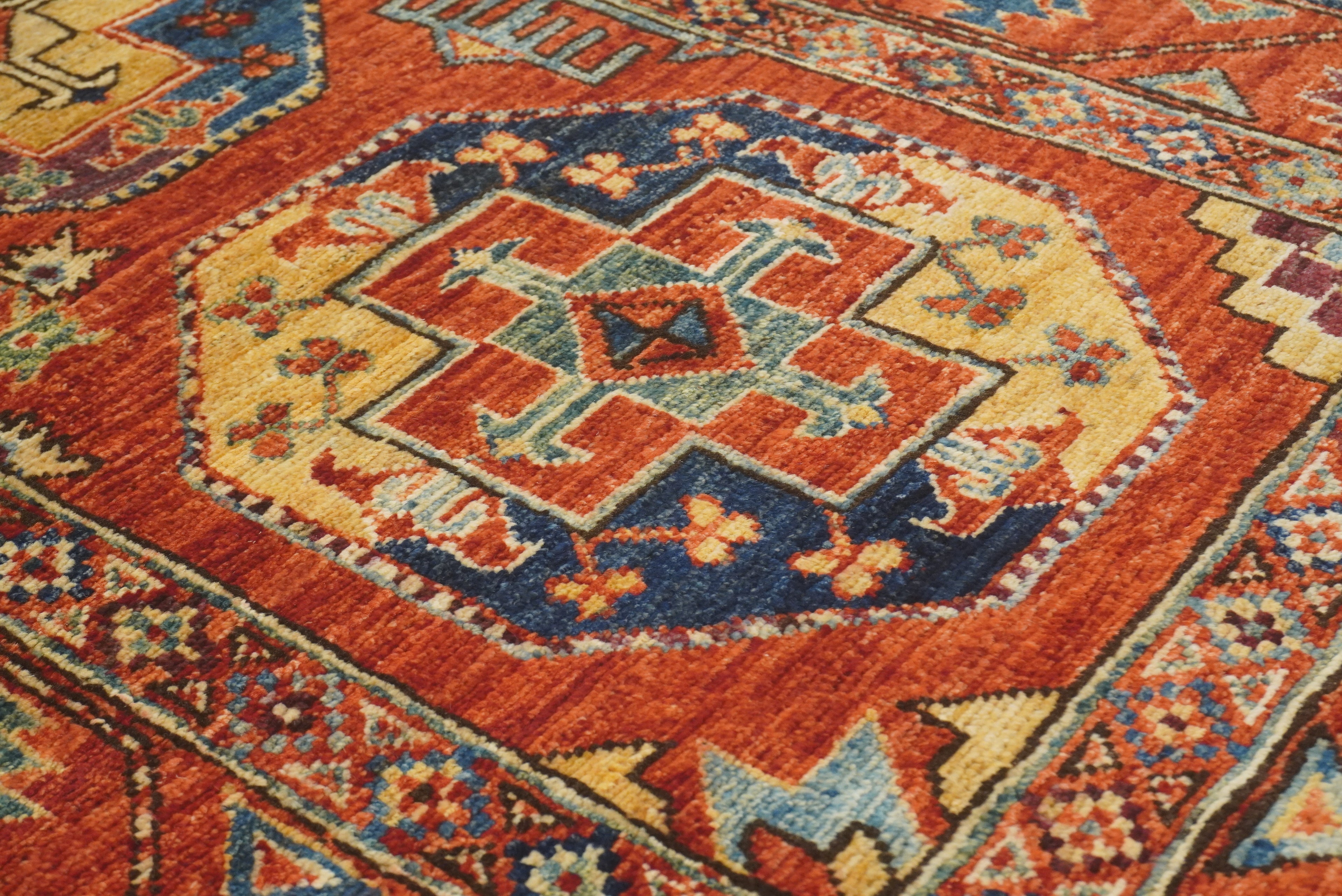 3x4 Red Ersari Hand Knotted Afghan Wool Oriental Rug - Yildiz Rugs