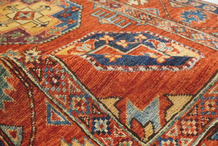 3x4 Red Ersari Hand Knotted Afghan Wool Oriental Rug - Yildiz Rugs