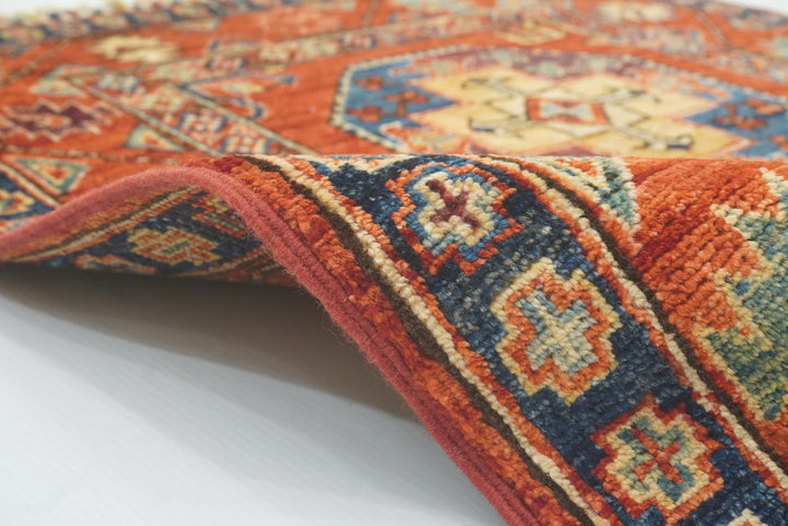 3x4 Red Ersari Hand Knotted Afghan Wool Oriental Rug - Yildiz Rugs