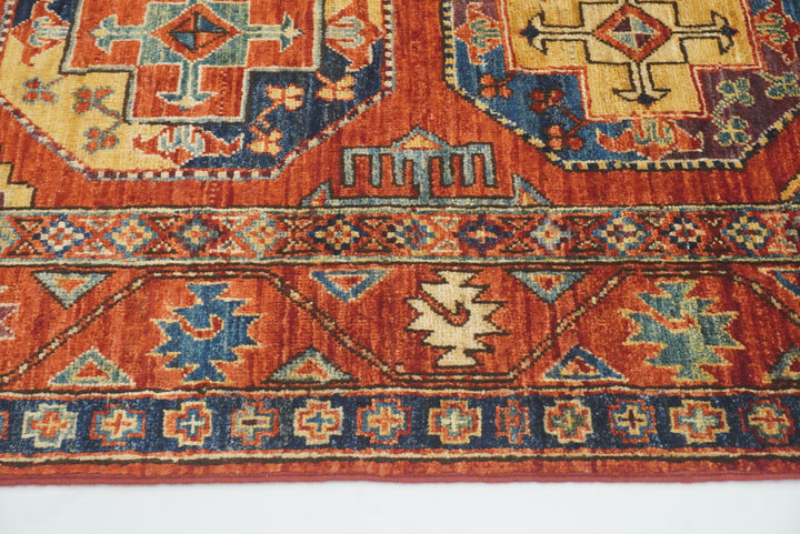 3x4 Red Ersari Hand Knotted Afghan Wool Oriental Rug - Yildiz Rugs