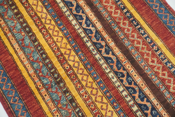 3x4 Red Turkish Style Hand knotted Wool Rug - Yildiz Rugs