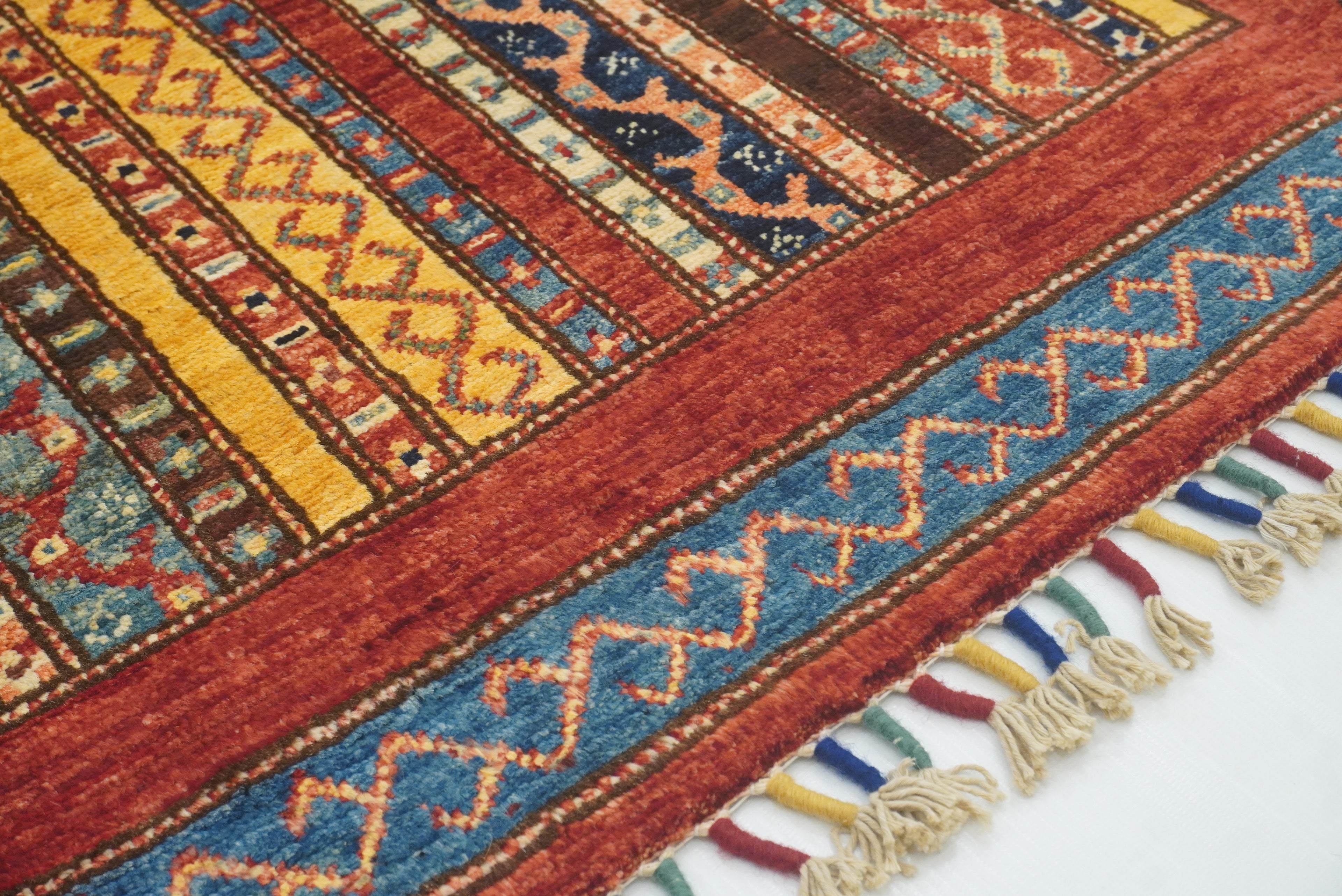 3x4 Red Turkish Style Hand knotted Wool Rug - Yildiz Rugs