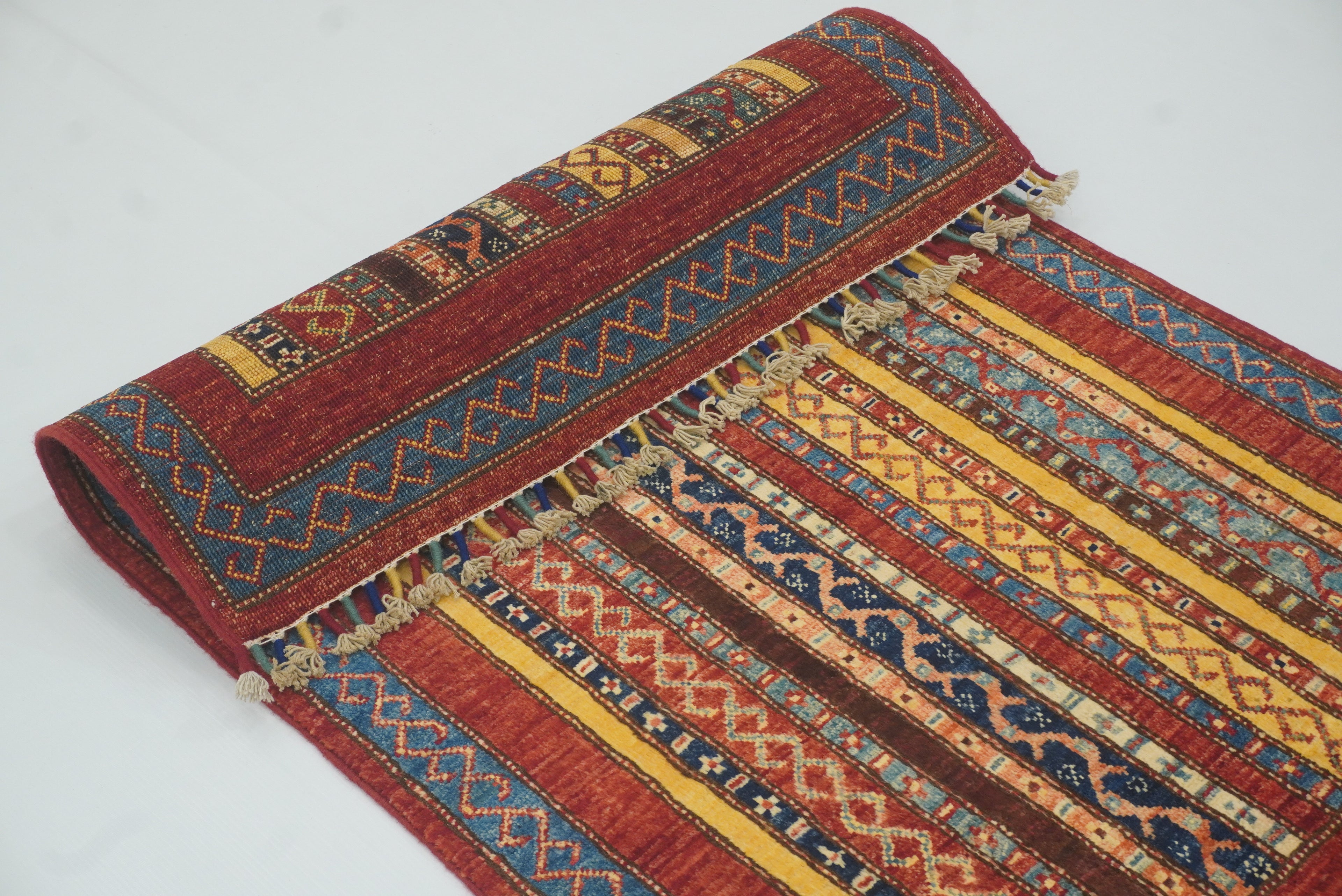 3x4 Red Turkish Style Hand knotted Wool Rug - Yildiz Rugs
