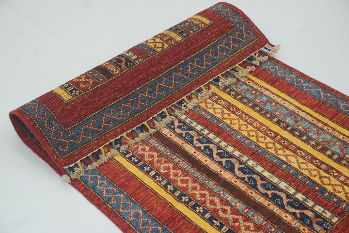 3x4 Red Turkish Style Hand knotted Wool Rug - Yildiz Rugs