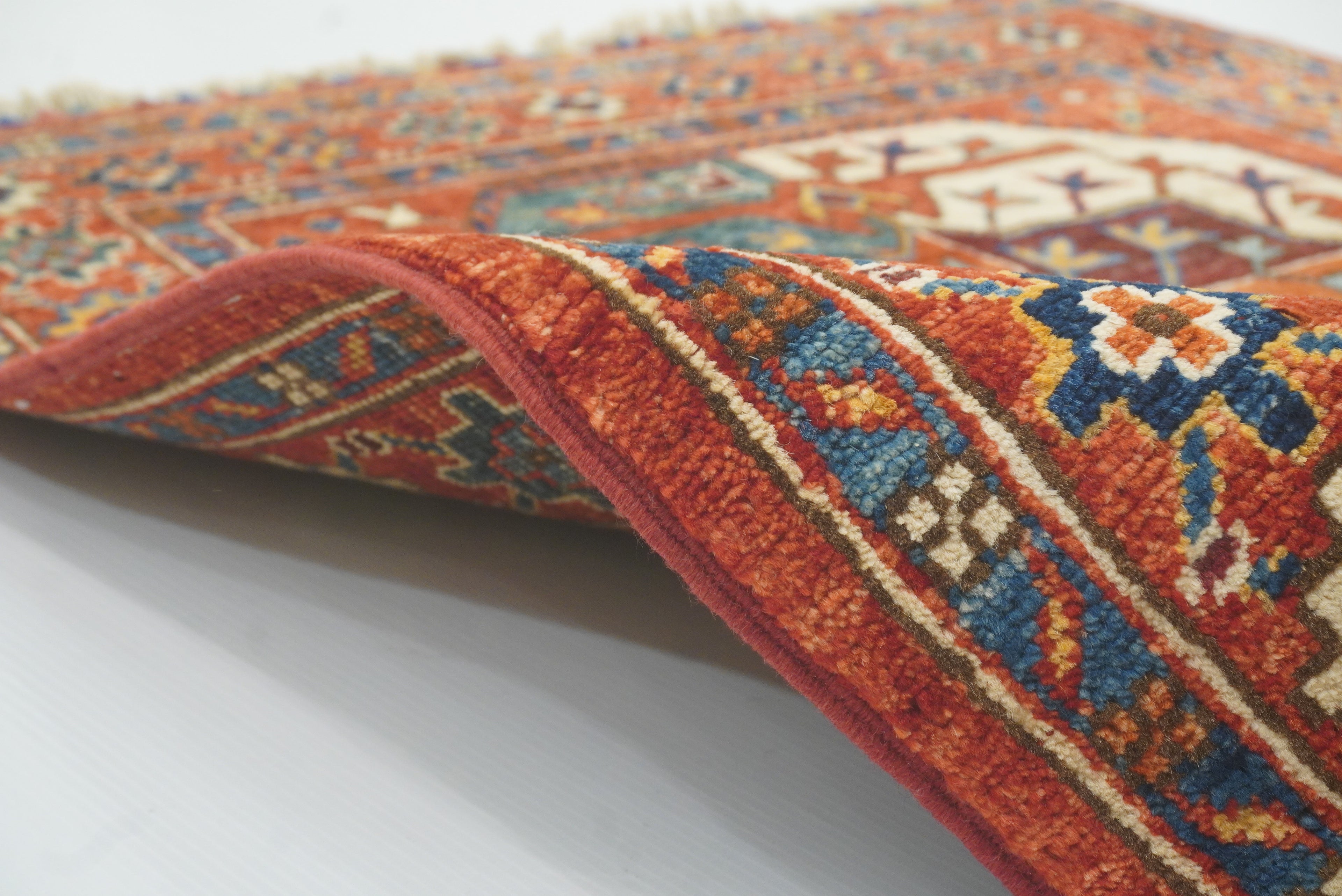 2'7"x4'6" Red Ersari Hand Knotted Afghan Wool Oriental Rug - Yildiz Rugs