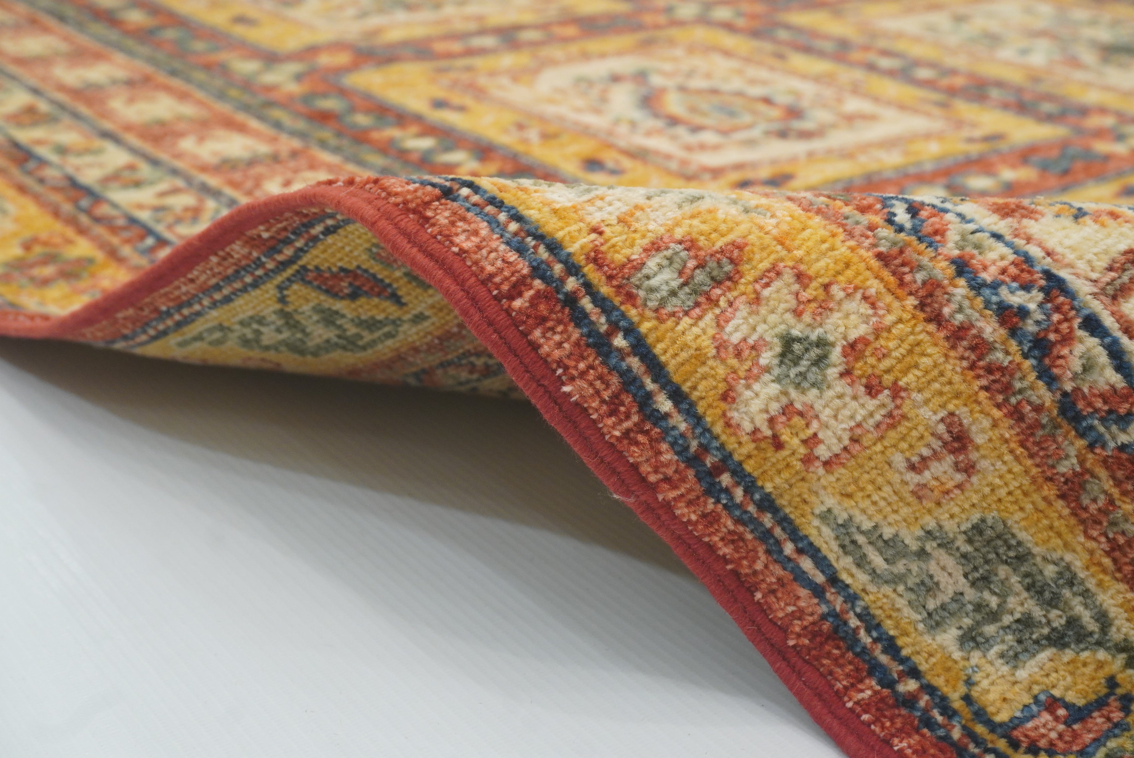 5x7 Beige Bakhtiar Afghan Hand-Knotted Wool Oriental Rug - Yildiz Rugs