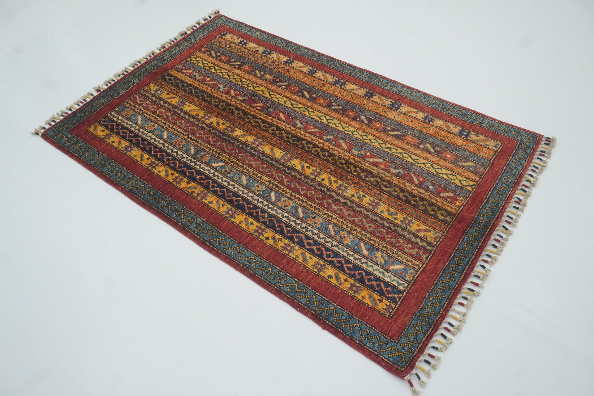 3x5 Red Turkish Style Hand Knotted Tribal Rug - Yildiz Rugs
