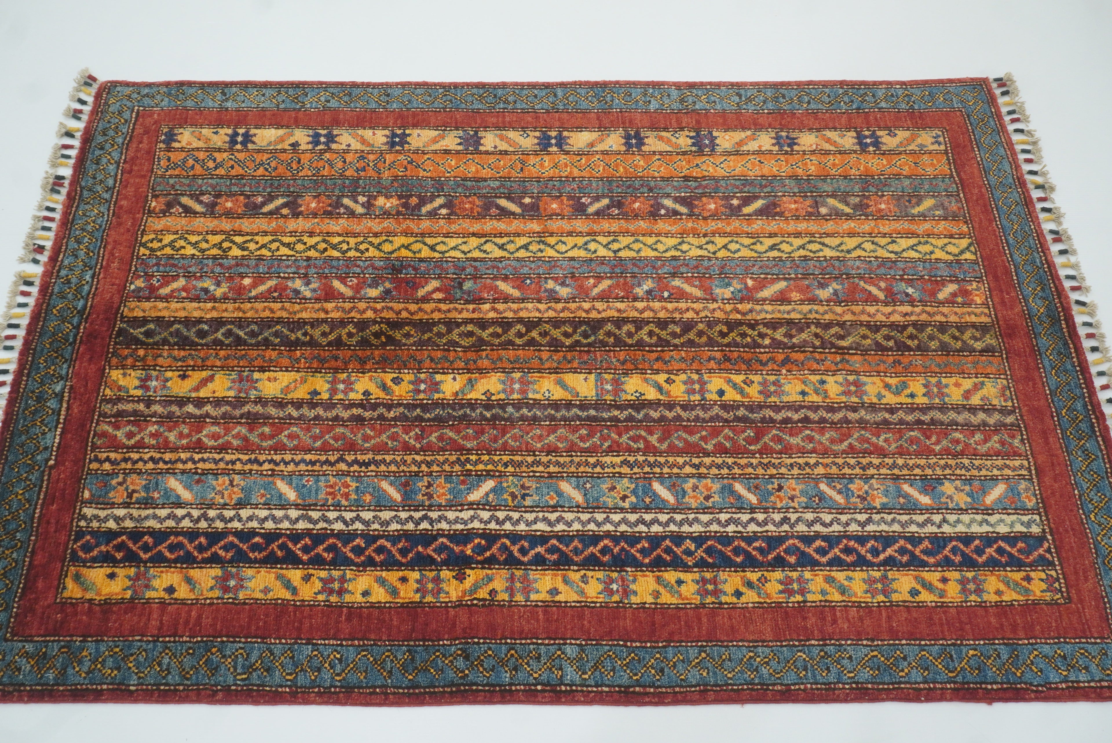 3x5 Red Turkish Style Hand Knotted Tribal Rug - Yildiz Rugs