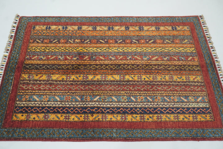 3x5 Red Turkish Style Hand Knotted Tribal Rug - Yildiz Rugs