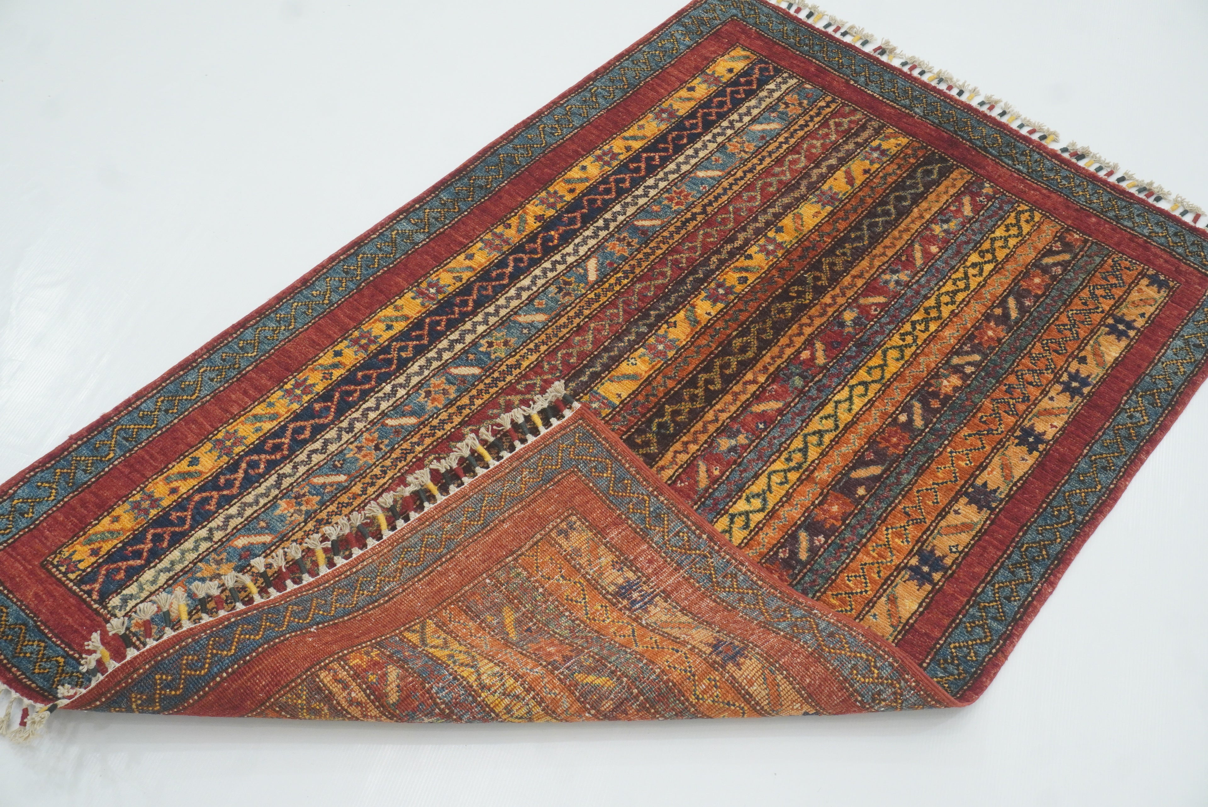 3x5 Red Turkish Style Hand Knotted Tribal Rug - Yildiz Rugs