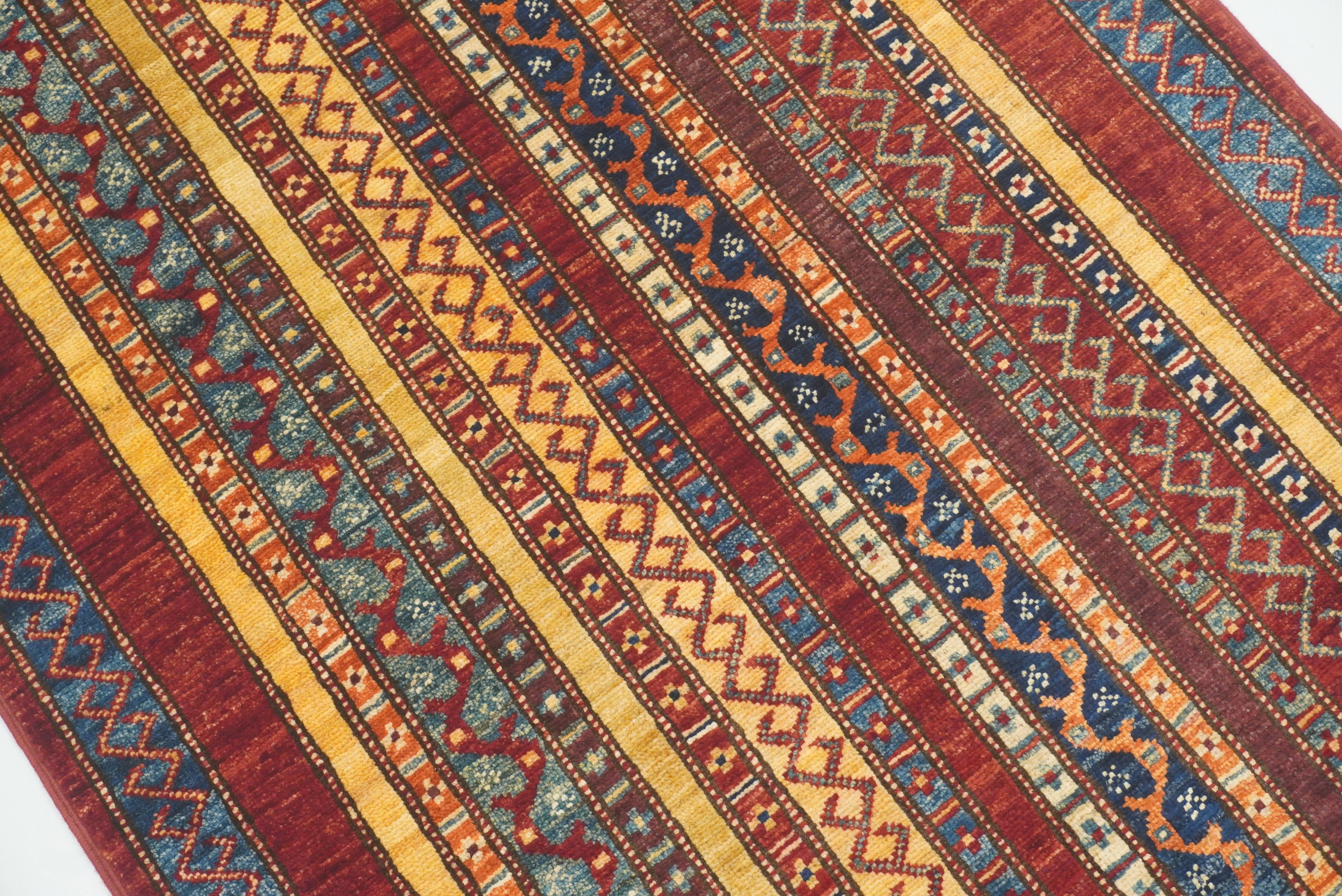 3x4 Red Turkish Style Hand knotted Wool Rug - Yildiz Rugs