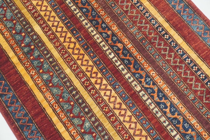 3x4 Red Turkish Style Hand knotted Wool Rug - Yildiz Rugs