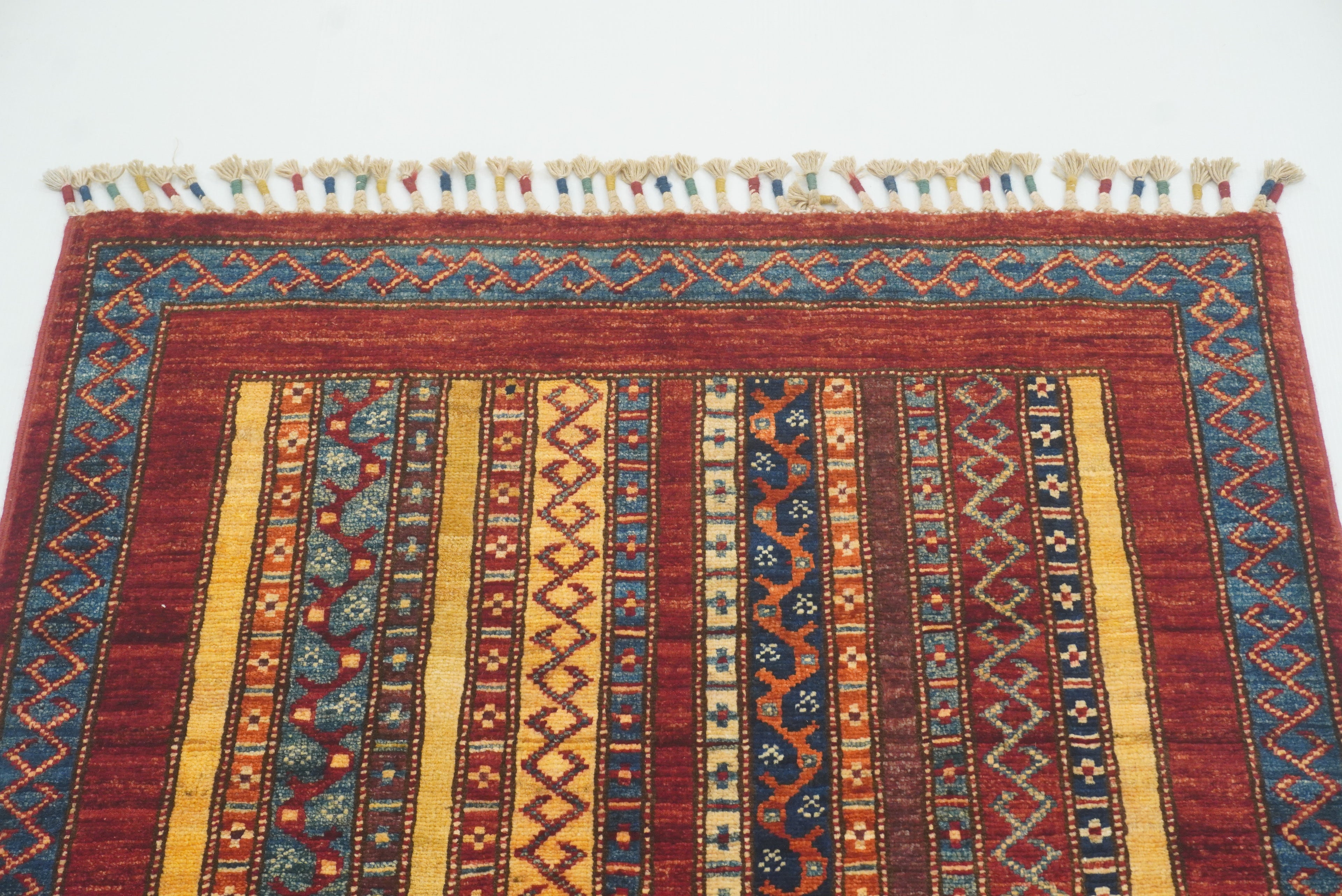 3x4 Red Turkish Style Hand knotted Wool Rug - Yildiz Rugs