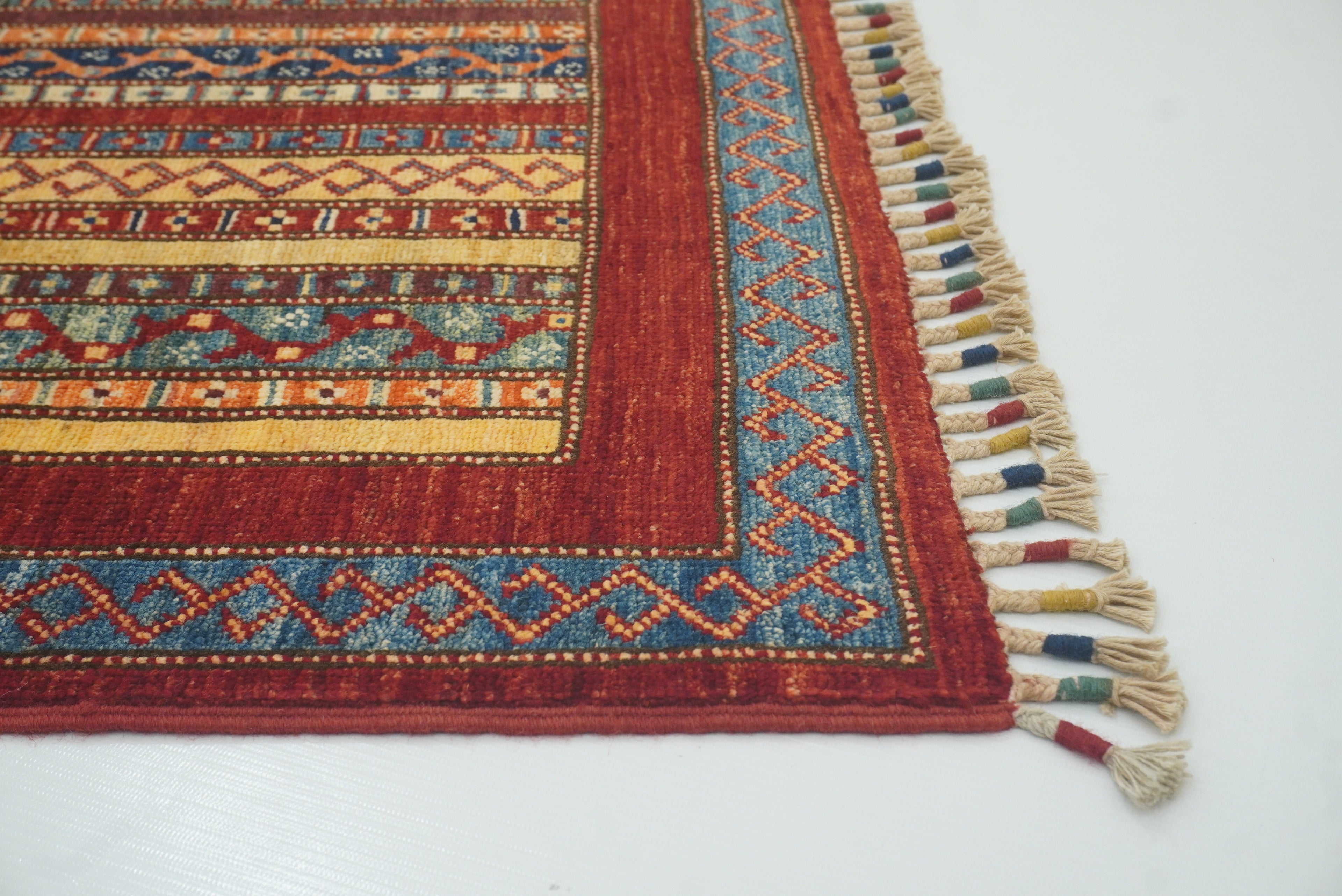 3x4 Red Turkish Style Hand knotted Wool Rug - Yildiz Rugs