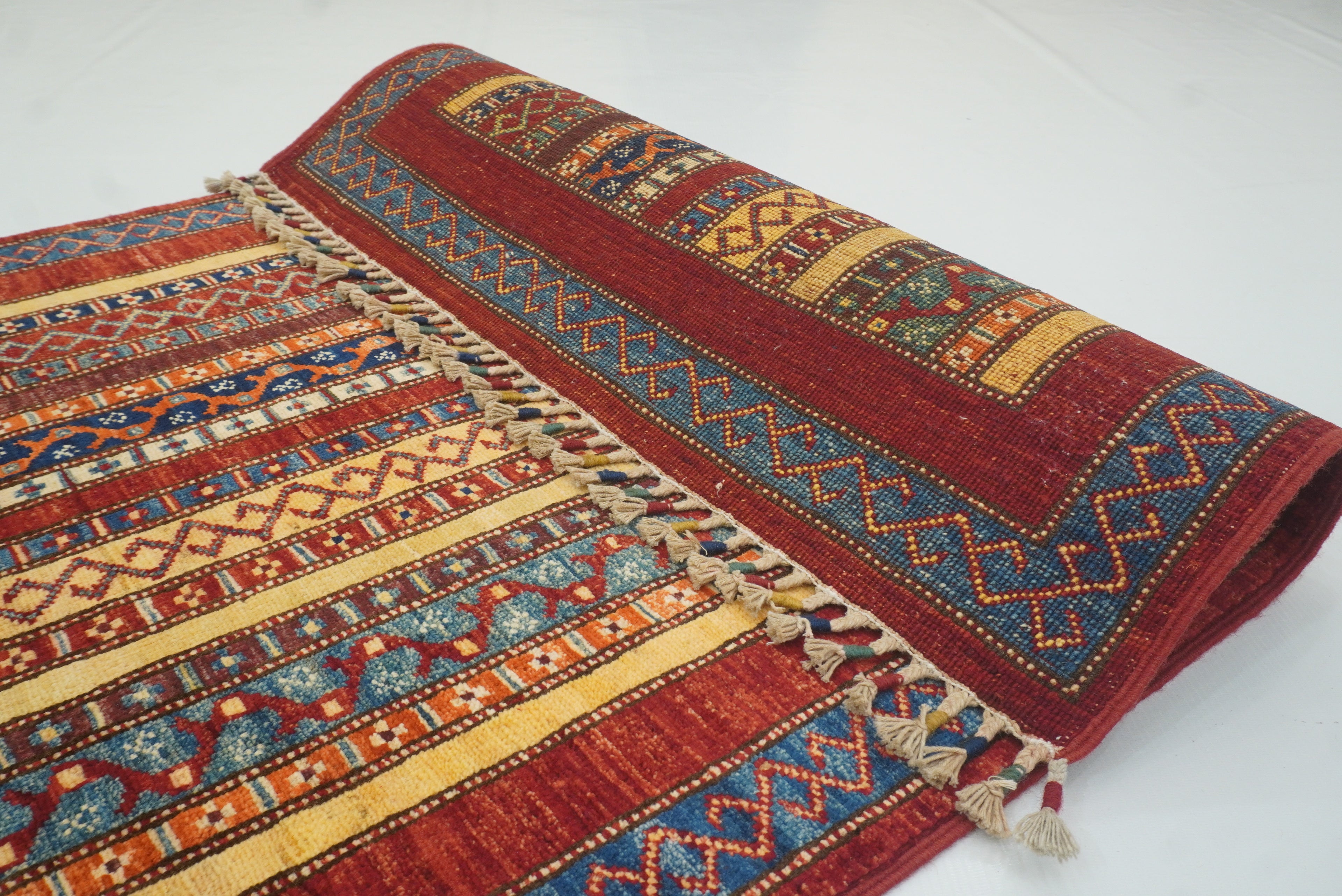 3x4 Red Turkish Style Hand knotted Wool Rug - Yildiz Rugs