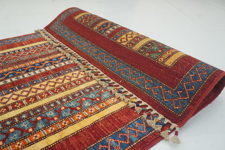 3x4 Red Turkish Style Hand knotted Wool Rug - Yildiz Rugs