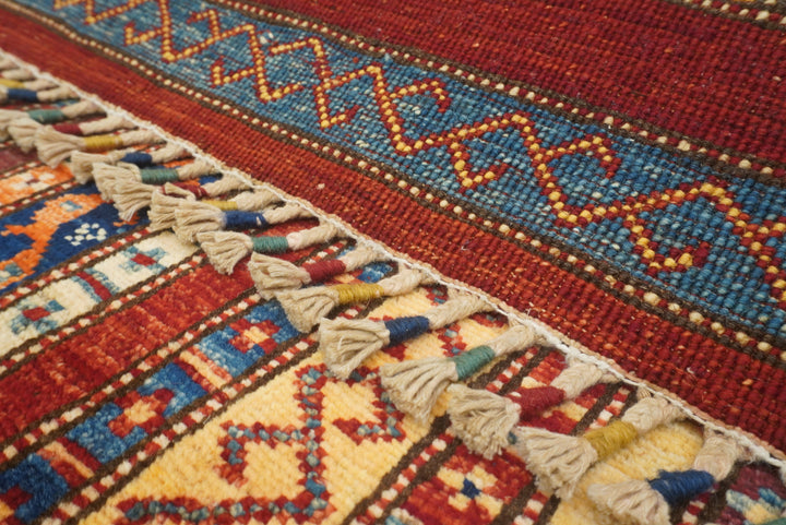 3x4 Red Turkish Style Hand knotted Wool Rug - Yildiz Rugs