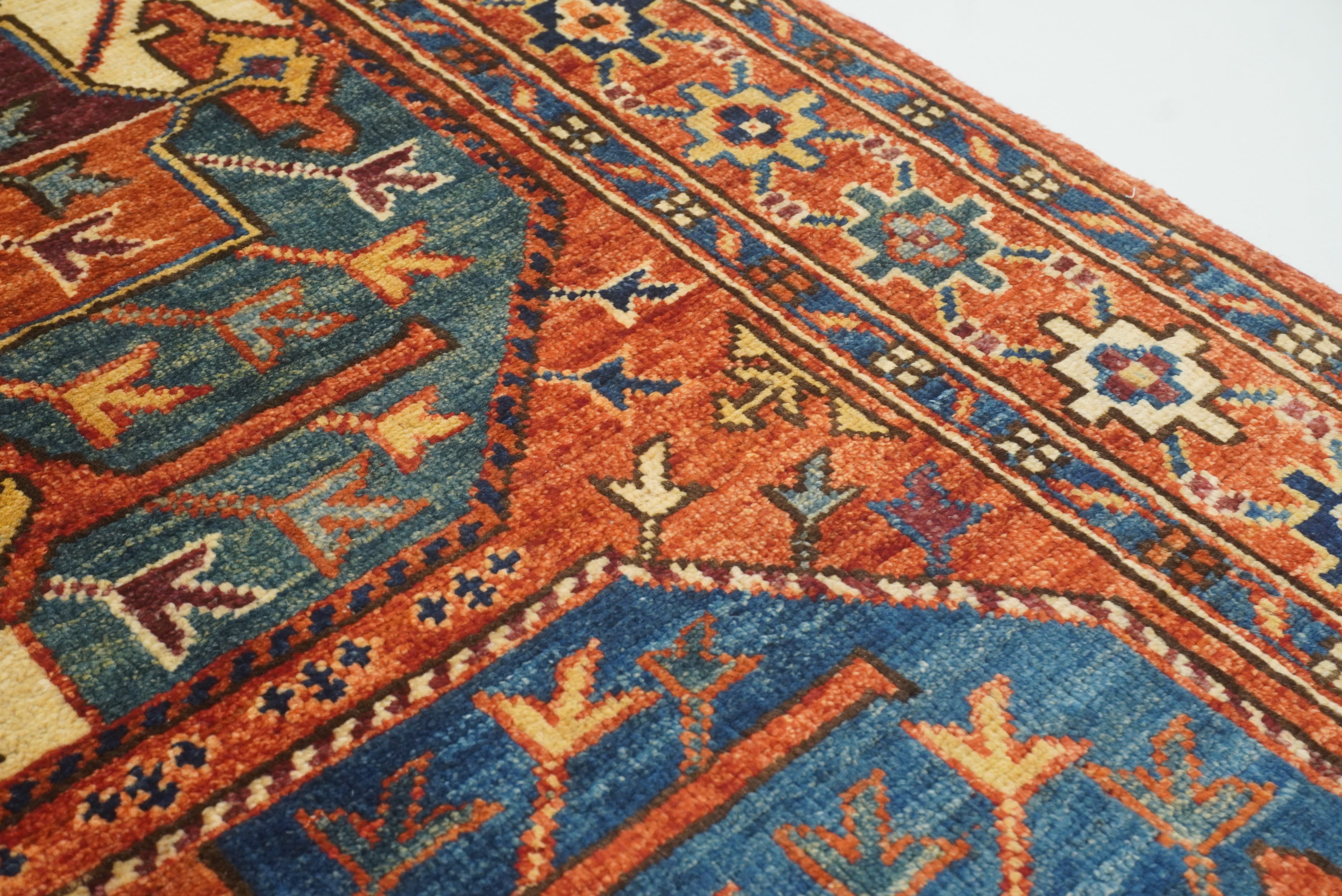 3x4 Red Ersari Hand Knotted Afghan Wool Oriental Rug - Yildiz Rugs