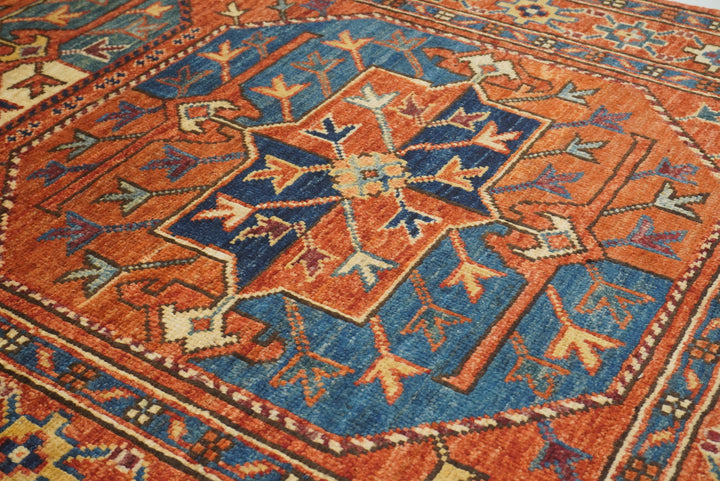 3x4 Red Ersari Hand Knotted Afghan Wool Oriental Rug - Yildiz Rugs
