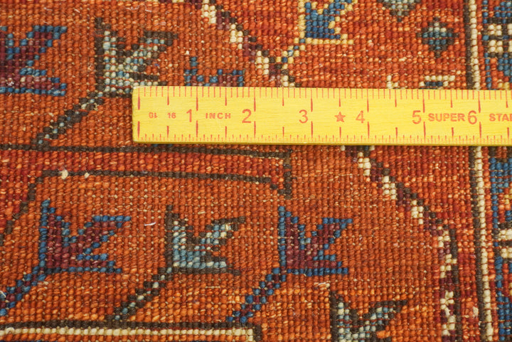 3x4 Red Ersari Hand Knotted Afghan Wool Oriental Rug - Yildiz Rugs