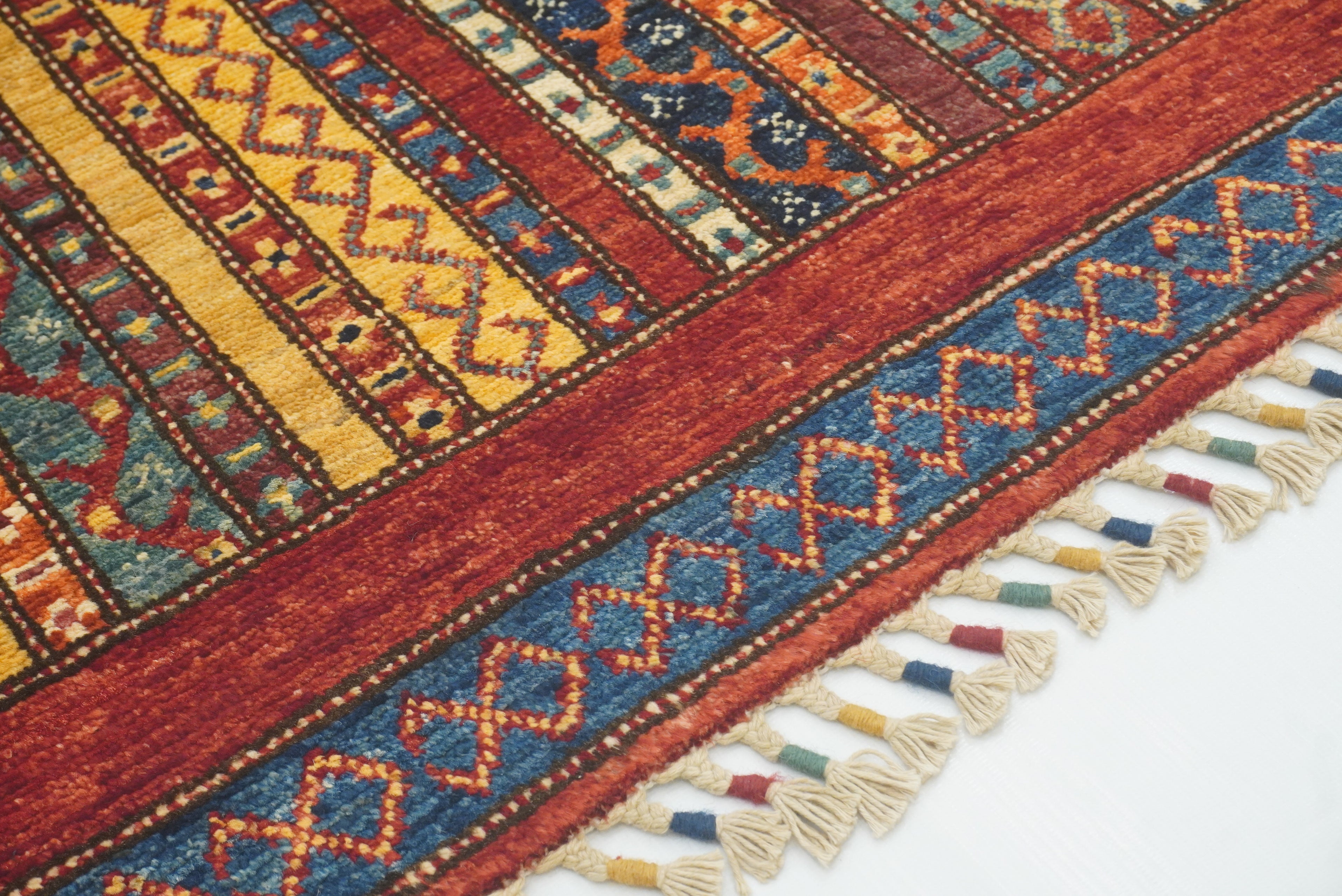 3x4 Red Turkish Style Hand knotted Wool Rug - Yildiz Rugs