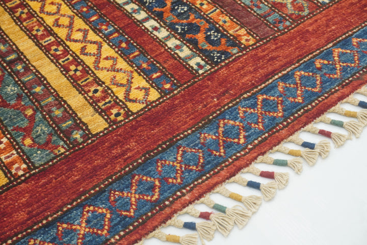 3x4 Red Turkish Style Hand knotted Wool Rug - Yildiz Rugs