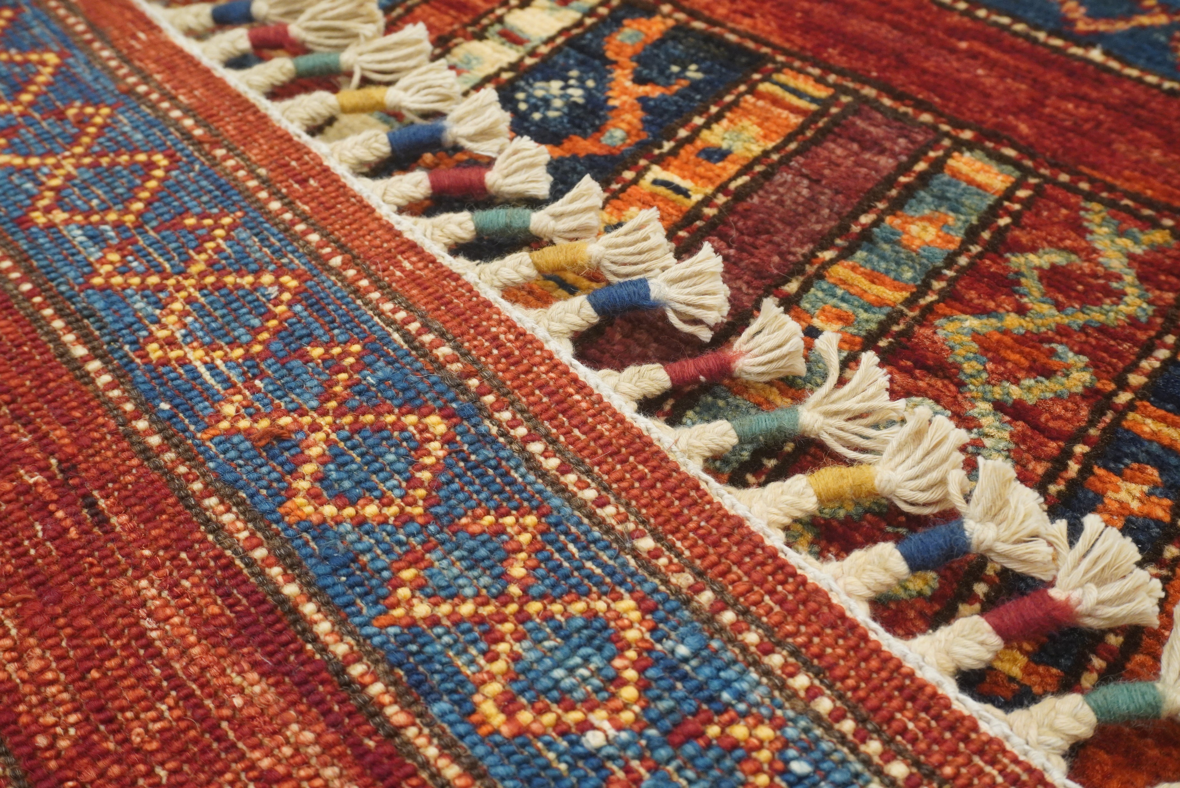 3x4 Red Turkish Style Hand knotted Wool Rug - Yildiz Rugs