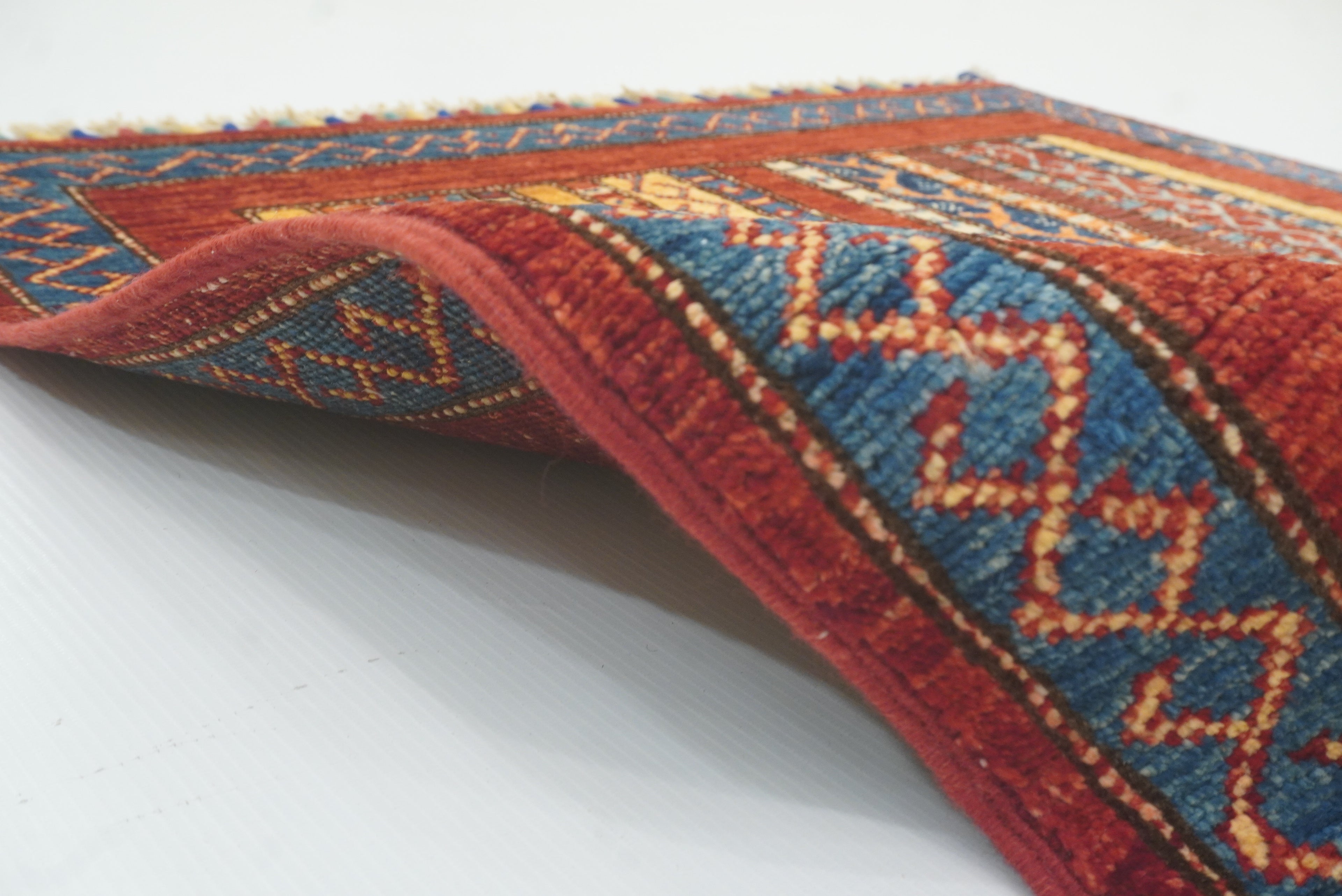 3x4 Red Turkish Style Hand knotted Wool Rug - Yildiz Rugs