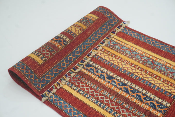3x4 Red Turkish Style Hand knotted Wool Rug - Yildiz Rugs