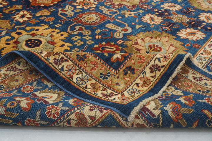 9x12 Navy Blue Bidjar Harshang Afghan Oriental Rug