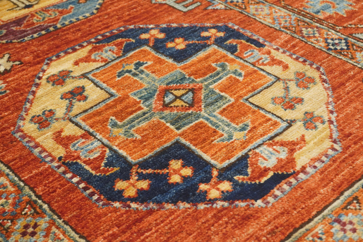 3x4 Red Ersari Hand Knotted Afghan Wool Oriental Rug - Yildiz Rugs
