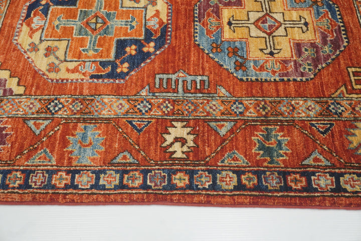 3x4 Red Ersari Hand Knotted Afghan Wool Oriental Rug - Yildiz Rugs