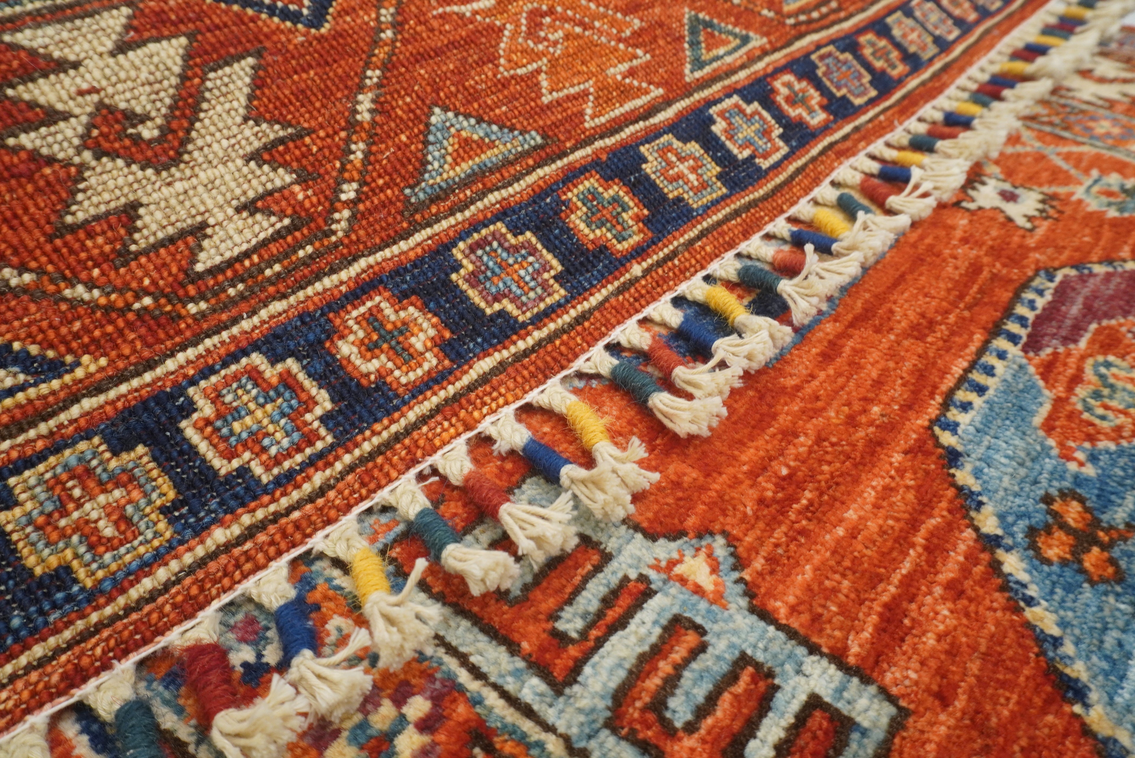 3x4 Red Ersari Hand Knotted Afghan Wool Oriental Rug - Yildiz Rugs