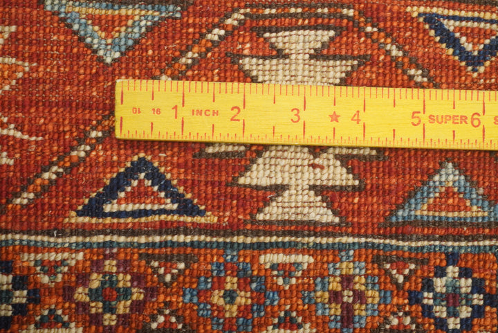 3x4 Red Ersari Hand Knotted Afghan Wool Oriental Rug - Yildiz Rugs