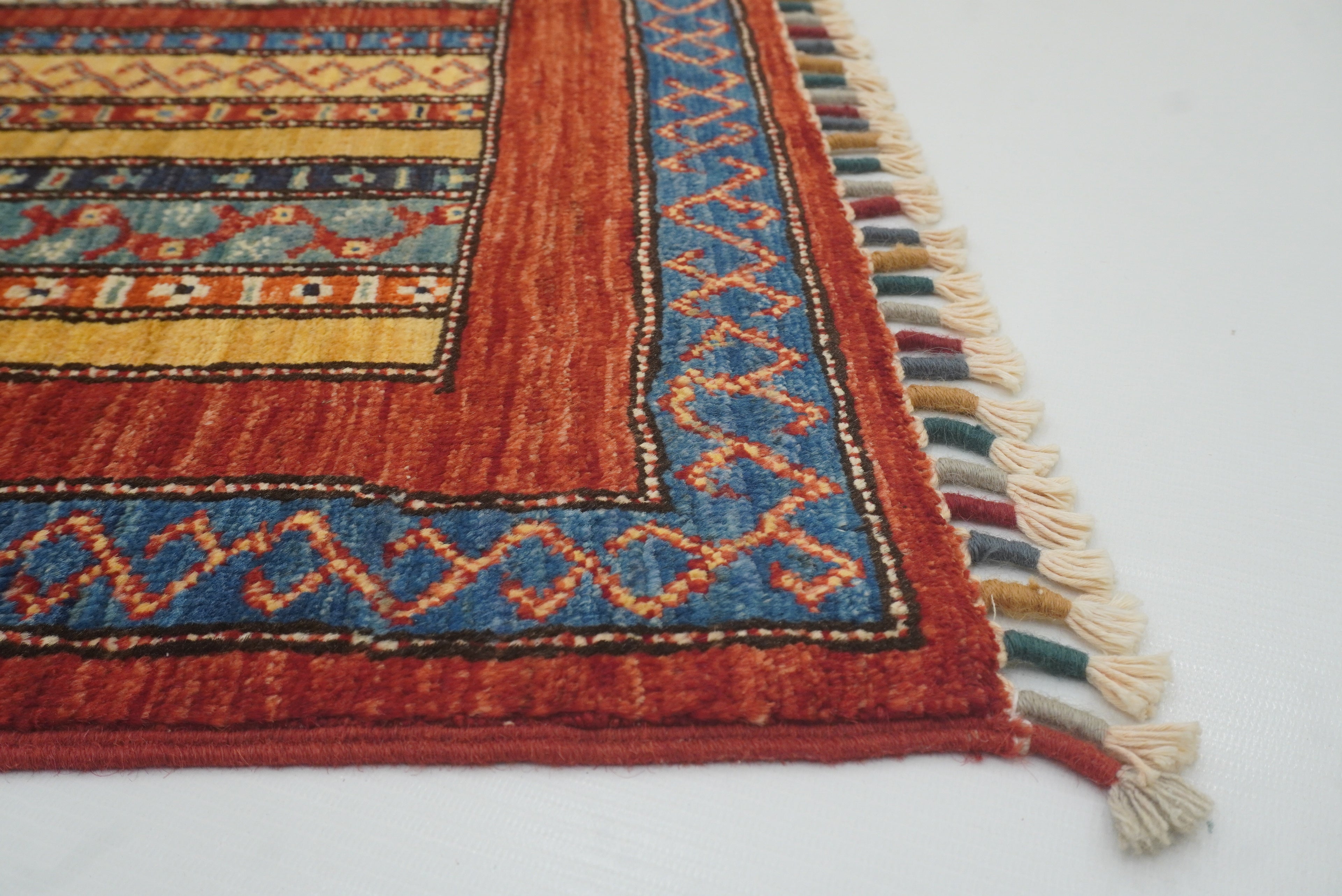 3x4 Red Turkish Style Hand knotted Wool Rug - Yildiz Rugs