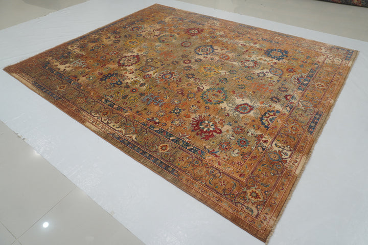 8x10 Brown Modern Bidjar Afghan Hand knotted Oriental Rug - Yildiz Rugs