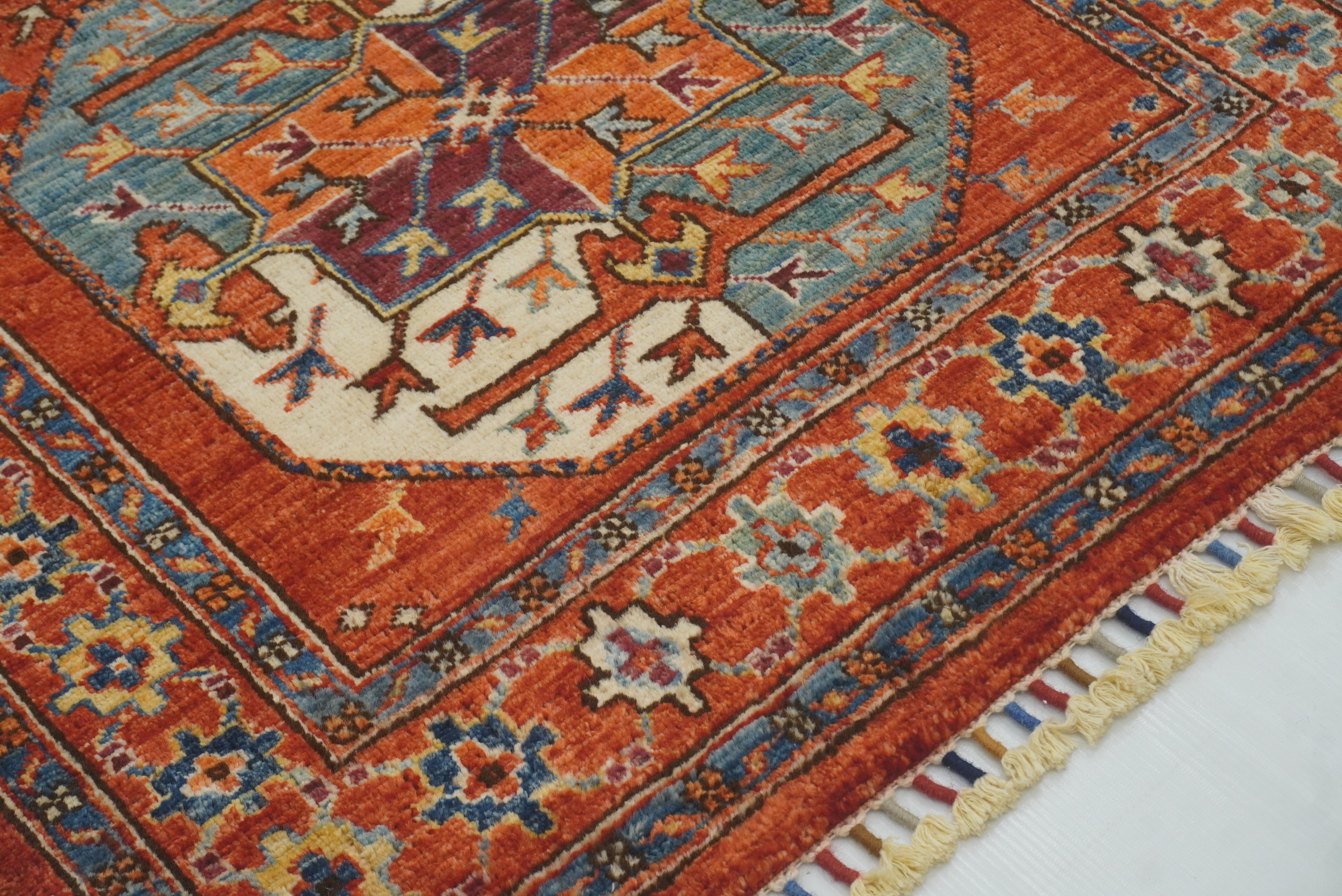 3x4 Red Ersari Hand Knotted Afghan Wool Oriental Rug - Yildiz Rugs